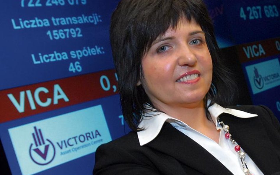 Katarzyna Koźmin, była prezes Victorii AOC. Wprowadzała tę spółkę na NewConnect w kwietniu 2008 r. F