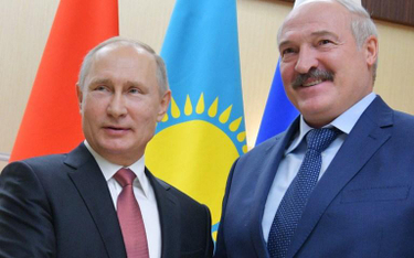 Prezydent Białorusi Aleksandr Łukaszenko z Władimirem Putinem