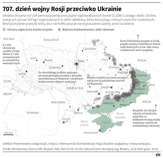 This was the situation at the front on the 707th day of the war between Russia and Ukraine