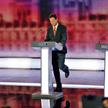 David Cameron, Nick Clegg, Gordon Brown podczas przedwyborczej debaty telewizyjnej