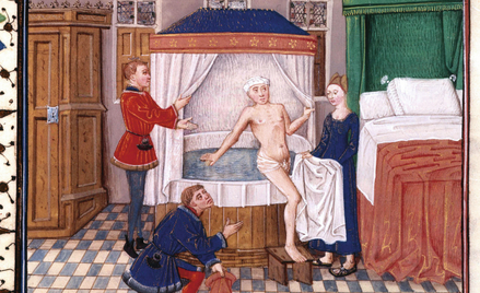 Przez całe średniowiecze bardzo ważne było zażywanie kąpieli i dotyczyło to wszystkich stanów. Zapew