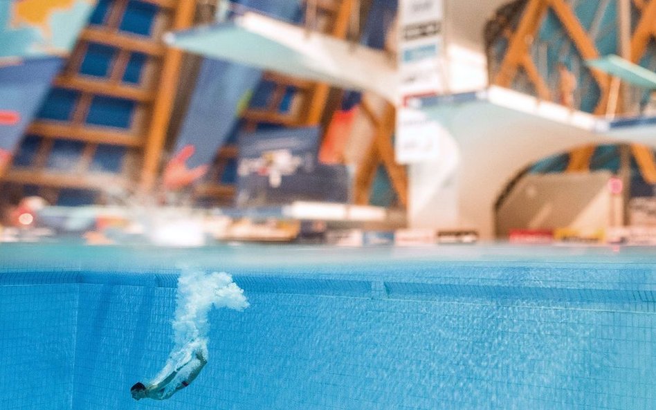 1 sierpnia, Rosja. Półfinał w skokach z wieży 10 m w pływackich mistrzostwach świata w Kazaniu.