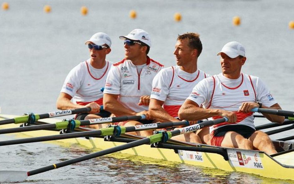 Konrad Wasielewski, Marek Kolbowicz, Michał Jeliński i Adam Korol (od lewej) po zwycięskim półfinało