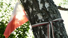 Miejsce katastrofy samolotu prezydenckiego Tu-154M w Smoleńsku. W katastrofie zginęło 96 osób, w tym