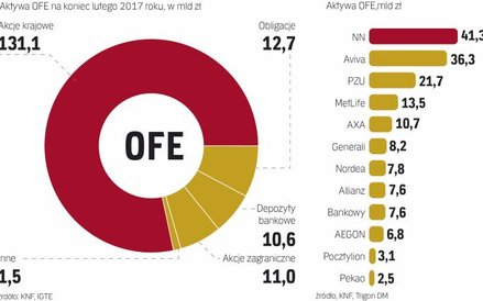 OFE mają w portfelach ponad 75 proc. polskich akcji