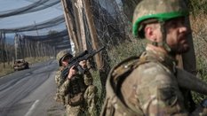 Żołnierze 93. Brygady Zmechanizowanej Sił Zbrojnych Ukrainy na patrolu w rejonie Kramatorska, 11 wrz