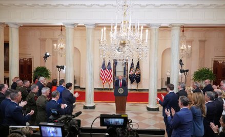 Donald Trump wygłasza orędzie w Białym Domu