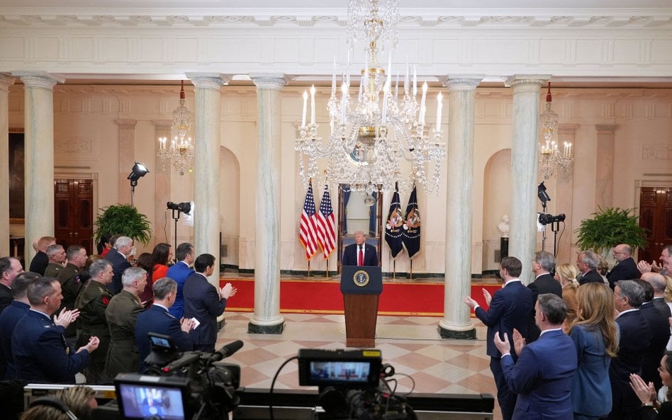 Donald Trump wygłasza orędzie w Białym Domu