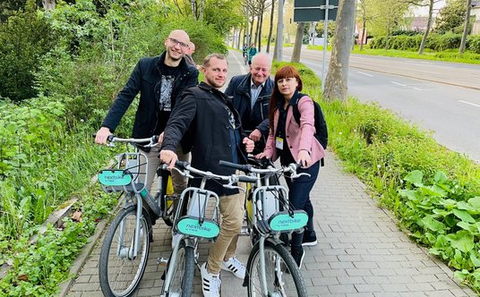 Na zdjeciu: Henk Swarttouw, president European Cyclists’ Federation, Piotr Kryszewski, vice presiden