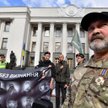 Protest weteranów batalionów ochotniczych w Kijowie. Domagają się uznania za "uczestników wojny'