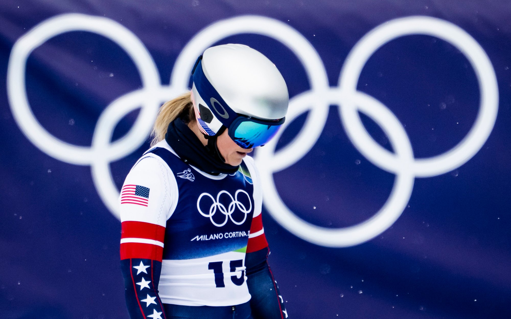 Pechowa trzynastka Lindsey Vonn. Dramatyczne sceny na olimpijskiej trasie