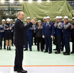 Pracownicy zakładów metalurgicznych w Obuchowie na spotkaniu z Putinem