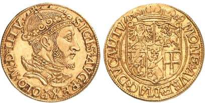 Dukat Zygmunta II Augusta z 1549 r. Takie monety na aukcjach Künkera osiągały ceny od 40 tys. do 92 