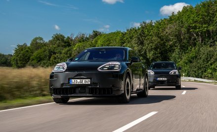 Zamaskowane prototypy elektrycznego Porsche Cayenne