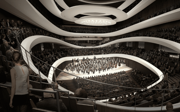 Wizualizacja sali koncertowej