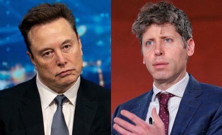 Elon Musk (z lewej) chce przeprowadzić gigantyczną ofertę akcji spółki kosmicznej SpaceX. Jego rywal