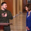 Perfekcyjnie wyluzowany Wołodymyr Zełenski i nieco onieśmielona Nancy Pelosi, spikerka Izby Reprezen