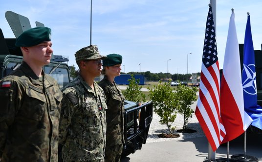 Żołnierze w Jednostce Wsparcia Marynarki Wojennej Stanów Zjednoczonych w Redzikowie.