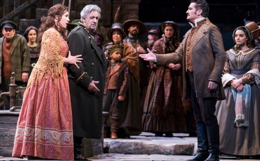 Placido Domingo i Piotr Beczała w „Luisie Miller”  w Metropolitan Opera