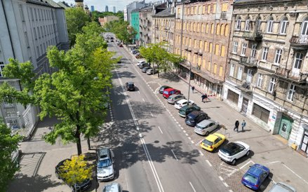 Ulica Wileńska w stanie dotychczasowym, zdjęcie z lata