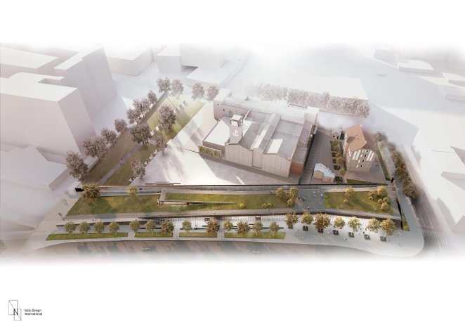 Kompleks MPW po rozbudowie o nowy pawilon według projektu Nizio Design