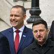 Prezydent Karol Nawrocki i prezydent Ukrainy Wołodymyr Zełenski po sesji plenarnej szczytu państw Bu