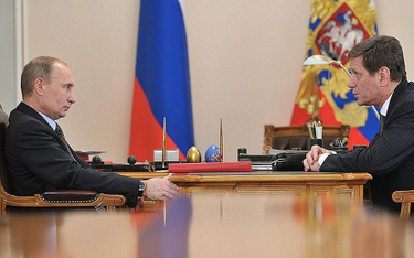 Prezydent Rosji Władimir Putin i szef Rosyjskiego Komitetu Olimpijskiego Aleksander Żukow