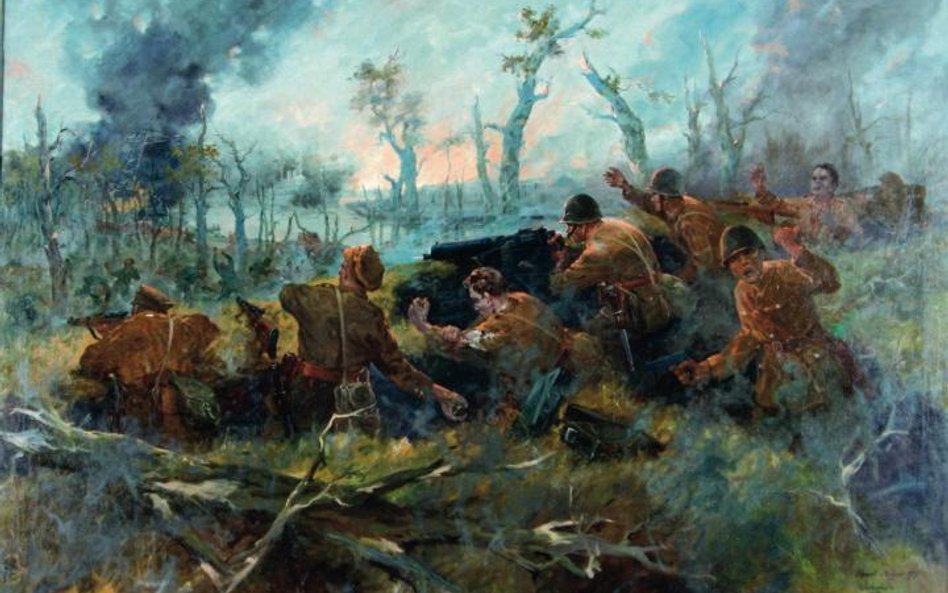Obrona Westerplatte – obraz Edwarda Mesjasza
