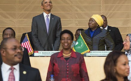 Prezydent USA Barack Obama podczas przemowy o kwestiach bezpieczeństwa i gospodarczych stosunkach am