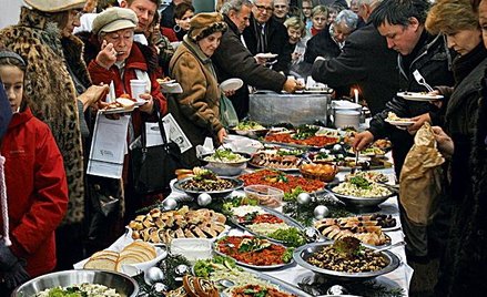 Podczas praskiego kolędowania stół uginał się od pyszności