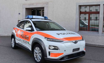 Elektryczny Hyundai w służbie szwajcarskiej policji