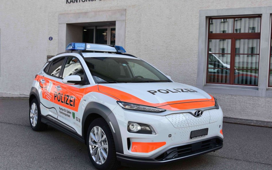 Elektryczny Hyundai w służbie szwajcarskiej policji