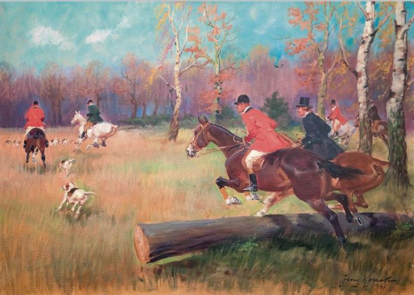Od 9,5 tys. zł licytowane będzie „Polowanie” Jerzego Kossaka.