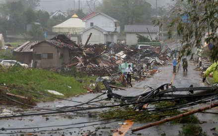 Zniszczenia w mieście Ichihara