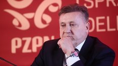 Prezes Polskiego Związku Piłki Nożnej Cezary Kulesza podczas obrad Walnego Zgromadzenia Sprawozdawcz