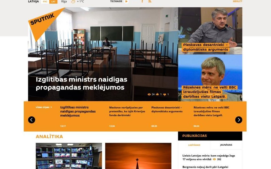 Screen ze strony http://sputniknews.lv/