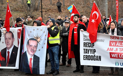 Demonstracja protureckiej organizacji Unia Europejskich Tureckich Demokratów (UETD) wspierającej Tur