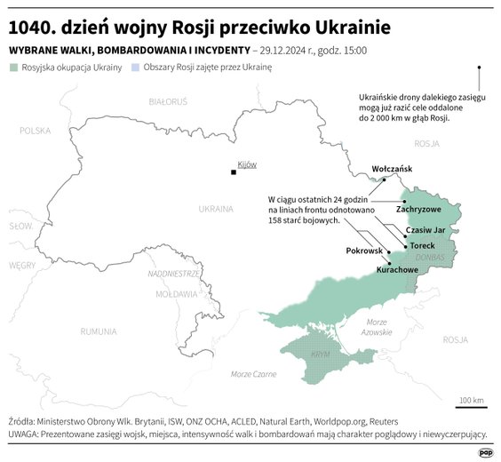 Tak wyglądała sytuacja na froncie w 1040 dniu wojny