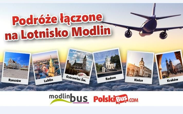 PolskiBus dowiezie na lotnisko w Modlinie