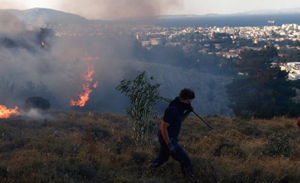 Pożar trawi grecką wyspę Chios. Zagrożone wsie i cenne lasy mastyksowe
