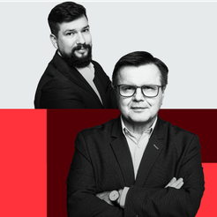 Michał Płociński, zastępca redaktora naczelnego „Rzeczpospolitej” i Krzysztof Adam Kowalczyk, kierow