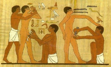 Obrzezanie, malowidło z Sakkary