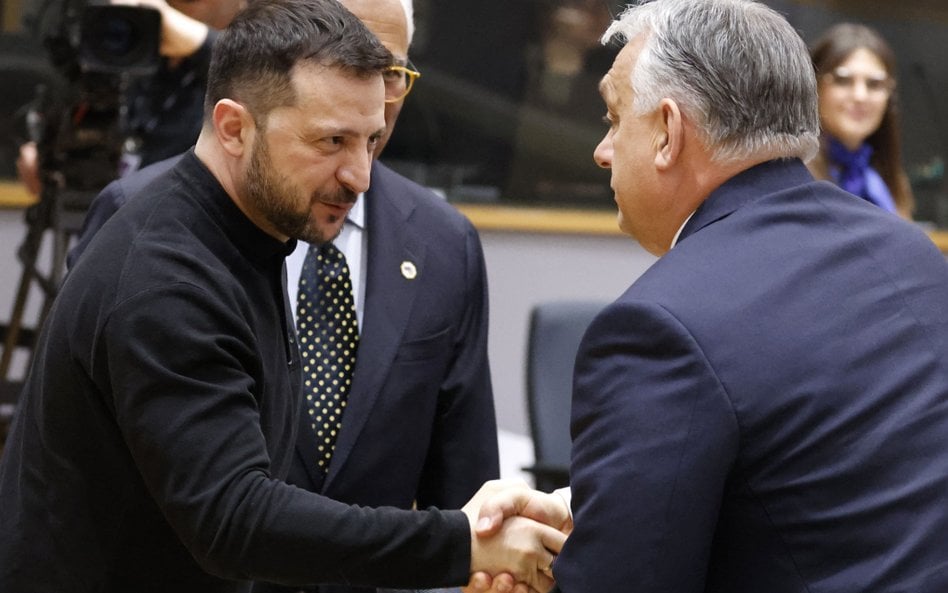 Wołodymyr Zełenski i Viktor Orbán