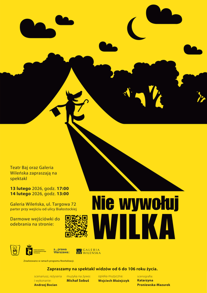 Teatr Baj wystawi spektakl pod tytułem "Nie wywołuj wilka". Jest to przedstawienie pacynkowe opowiad