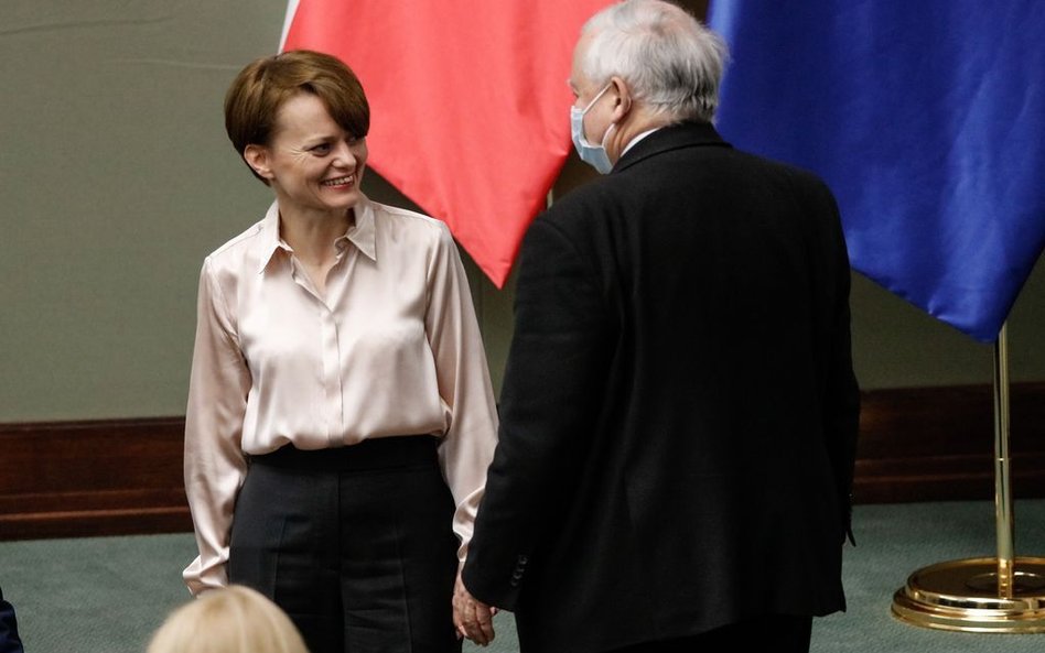 Jadwiga Emilewicz i Jarosław Kaczyński