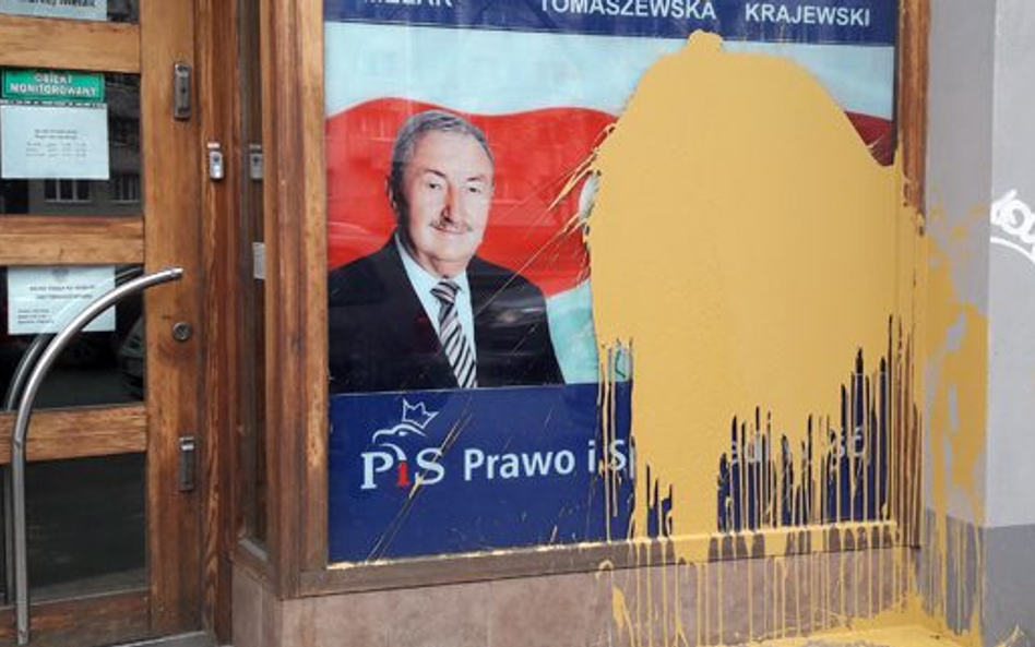 Warszawa: Wandale zniszczyli biuro posła PiS Andrzeja Melaka