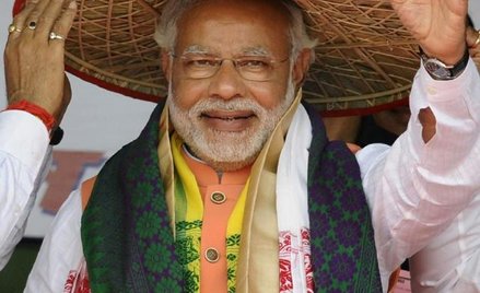 Narendra Modi w stanie Assam. Niestrudzony kandydat Janaty w ciągu 8 miesięcy odbył aż 440 spotkań z