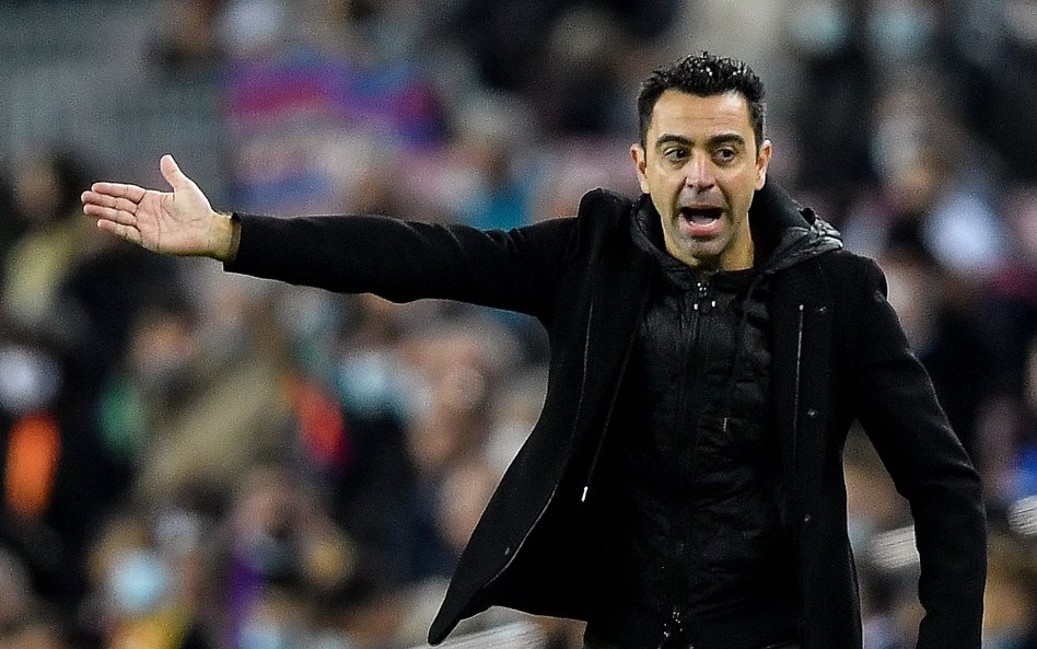 Xavi w czasie meczu z Espanyolem