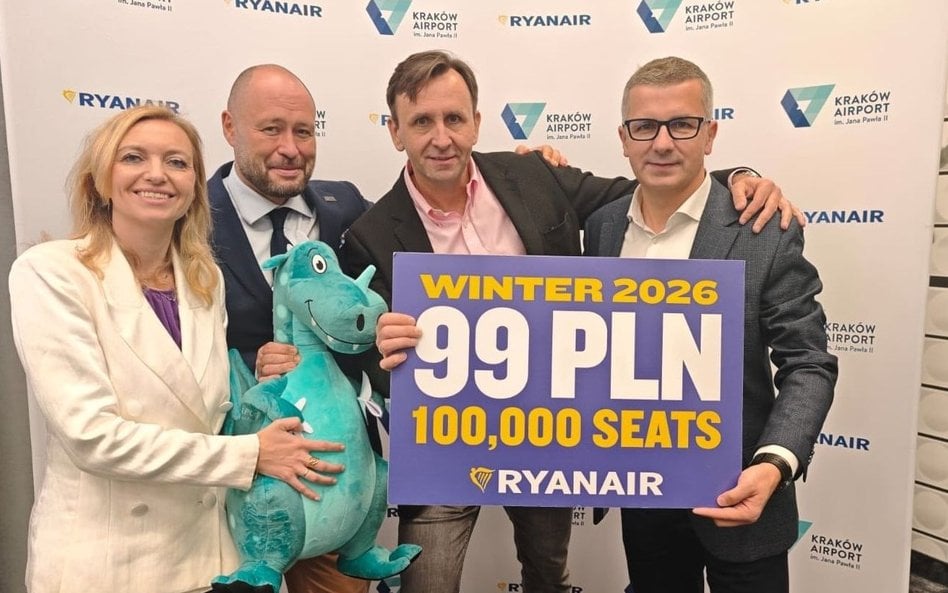 67 kierunków i 16 zbazowanych samolotów - Ryanair ogłasza rekordowy rozkład lotów z Krakowa na zimę