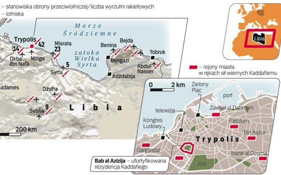 Armia Kaddafiego: lotnictwo rozbite, siły lądowe walczą. Lotnictwo zachodnie zadało poważny cios lib